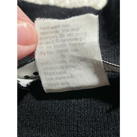 VTG The Works Saks Fifth Avenue 100% Wool Women's Sz S Open-Front Cardigan Black - Picture 13 of 13